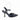 Slingback nera tacco alto con fibbiette Donna Gold&Gold Gp781