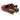 Sandalo zeppa donna in pelle con rouche Lux 5098 rosso/T.MORO