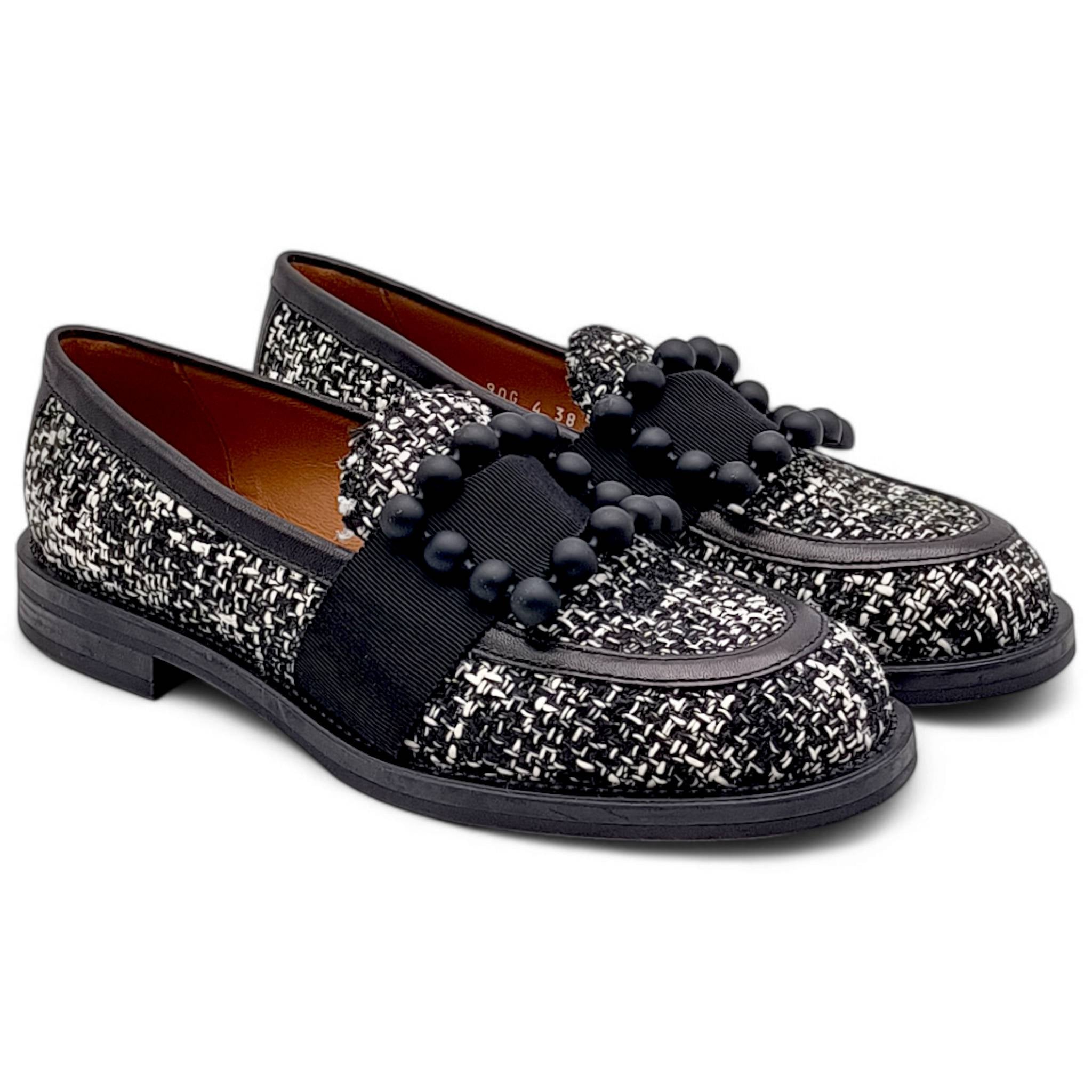 FRAU Mocassini Donna con accessorio Frau 90g4 tweed sale pepe