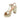 Sandalo donna in pelle tacco alto King of hearts 23853 Laminato sabbia