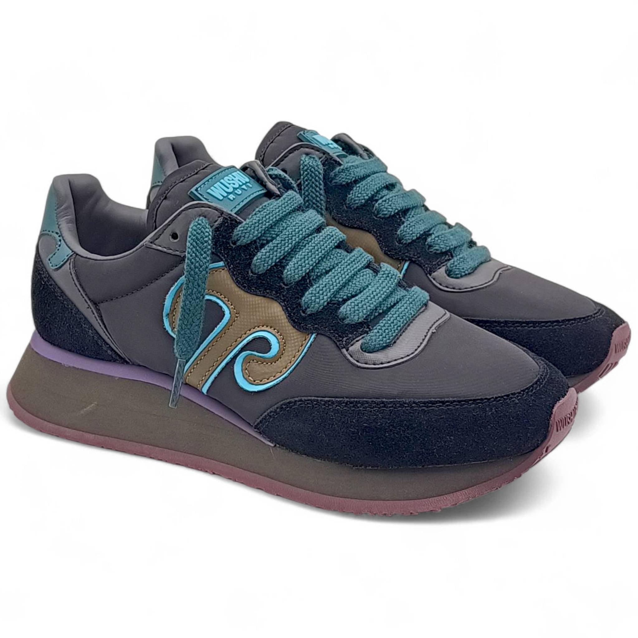 WUSHU RUYI Sneaker donna nera in tessuto/camoscio Wushu Ruyi