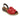 Sandalo zeppa donna in pelle con rouche Lux 5098 rosso/T.MORO