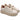 Sneakers Donna in Ecopelle beige con accessori Gold&Gold GB971