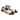 Sandalo Donna tacco basso in pelle nero oro Stefany 4000089 CRIST GOLD/CALF PRET