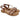 Sandali bassi donna Lux in pelle cioccolato e strass 3263