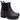 Stivaletti donna in pelle nera con tacco Lux 6560