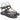 Sandalo nero con borchie oro e cinturino in caviglia Donna Gold&Gold Gd243