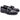 Mocassino donna in pelle lucida nera con fibbia Frau 90Q5