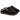 Sabot donna con pelo in tessuto nero Grunland LOXI CI1600 G7