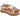 Sandali bassi donna Lux in pelle laminata rose gold 3258