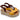 Sandali con zeppa donna Lux in pelle t.moro/giallo 65100