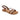 Sandali bassi donna Lux in pelle cioccolato e strass 3263