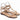 Sandalo beige con borchie oro e cinturino in caviglia Donna Gold&Gold A25 Gd243