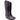 Texano nero in pelle con ricami Donna G200