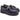 Mocassino donna in pelle blu/nera con nappina Grunland REBE SC6115 N1