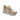 Sneaker con zeppa donna keys misto pelle/tessuto beige K-11841