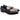 Mocassini bicolore donna King of hearts in pelle nera/panna 3803