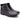 Stivaletto donna in pelle nera con cerniera e borchiette King of hearts 4229