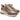 Sneakers Donna in pelle bronzo con glitter e Zeppa Keys K-11242