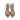 Sandali con zeppa donna Lux in corda color cipria laminata beige 7558