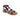Sandali bassi donna Lux in pelle cioccolato e borchie 32200