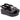 Sandali con zeppa donna Lux in pelle nera 65100