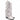 Texano donna bianco in ecopelle con ricami King of Hearts WZ688-70