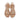 Sandali bassi donna Lux in pelle laminata rose gold 3258