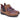 Beatles donna in pelle bicolore bordo/marrone con maxi accessorio King of hearts 4244