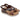 Sandali con zeppa donna Lux in pelle t.moro 5076 cioccolato