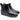 Beatles donna in pelle nera con cerniera Grunland Milt PO0806 88