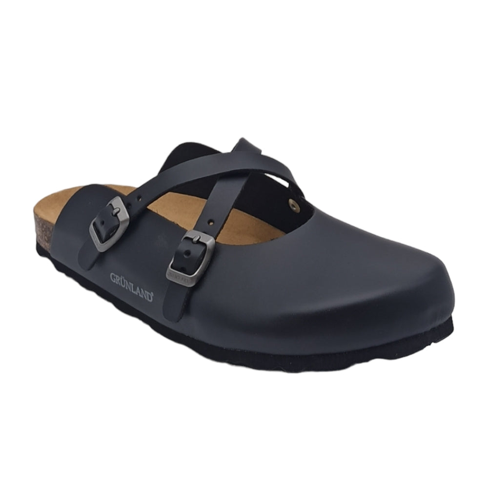 Ciabatte Donna Grunland Sara CB0737 - Anatomiche, Con Fibbie Regolabili, Suola In Gomma, Colore Platino