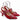 Slingback rossa con fibbie tacco alto Donna Gold&Gold Gd283