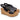 Sandali con zeppa donna Lux in pelle nera 7292