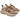 Sneaker donna con platform in pelle e tessuto bronzo Emanuelle Vee 452P-504-10-T16