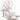 Slingback off white tacco alto con fibbiette Donna Gold&gold Gp781